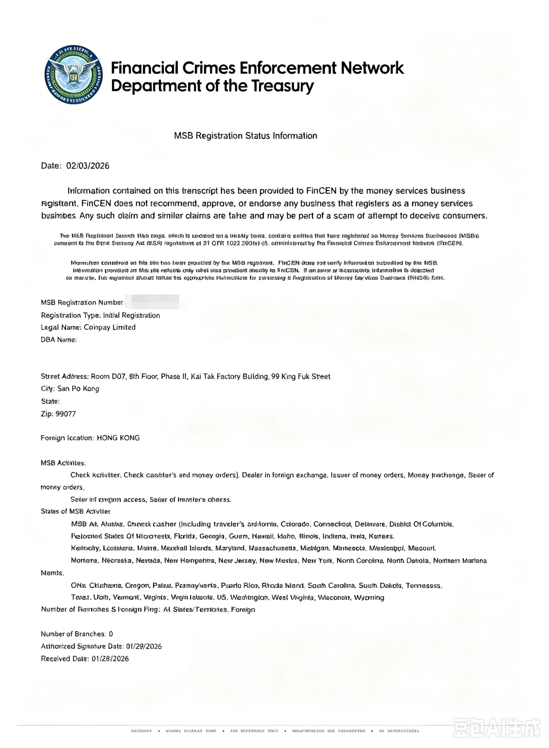 FinCEN MSB (tập đoàn)